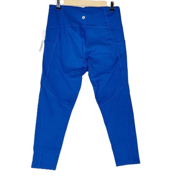 Women Leggings Large High Waist Side Pockets All Day Comfort Navy Blue New - Picture 5 of 16